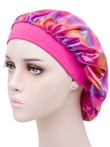 Customized Text Kids Sleeping Cap, Elastic Single Layer Laser Shower Cap, Wide Brim Children's Hat, Elastic Wide Brim Comfortable Night Cap, Lightweight Elastic Fitted With Adjustable Closure - Multicolor - View 17