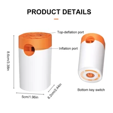 Mini bomba de ar para infláveis, bombas de ar elétricas alimentadas por bateria AA para inflar e desinflar colchões de ar, cama de ar, boia de natação, bolsa de armazenamento a vácuo, flutuador de piscina