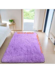 豪华人造毛皮加厚床边长地毯 - 柔软、厚实、耐用，底部防滑，适用于卧室和客厅装饰、客厅地毯