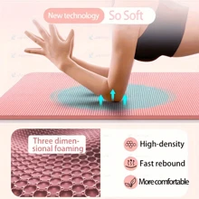 1pc Extra Thick Non-Slip Yoga Mat, High Density Sports Fitness Mat, Home Gym Accessory, Suitable For Home Fitness, Gym, Exercise, Gymnastics, Walking Pad, Sports, Health, Home Workout, Premium Quality, Suitable For Gifting, Mother's Day, Birthday, Christmas