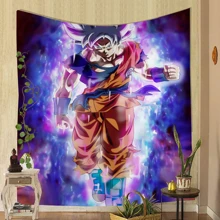 bandai 1/4PCS Japan Classic Anime Goku Tapestry Printed Large Wall Tapestry Art Science Fiction Room Home Decor Decor Blanket Wall Tapestry Cheap Hippie Wall Hanging Bohemian Wall Tapestries INS Home Decor Wall Rugs Dorm Japanese Tapestry Bedroom Decoration