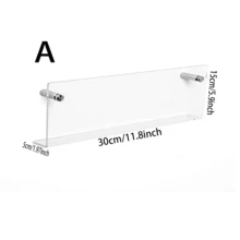 1pc Acrylic Magazine Rack Wall-Mounted Bookshelf, Document Storage Rack, Brochure Display Shelf Suitable For Waiting Room, Living Room, Office, Home - Transparent - View 6