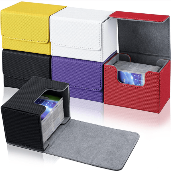 Premium Trading Card Storage Box Compatible With MTG Cards, Horizontal Leather Card Holder Can Accommodate Over 100 TCG Cards, Magnetic Card Box Suitable For Magic: The Gathering Commander