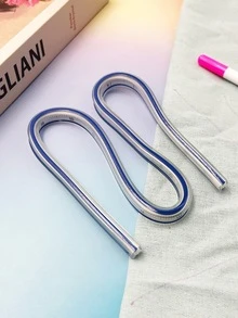 Flexible Curved Ruler - 2 Scales, Bendable Curve Ruler, , Easy To Clean Edges, Versatile Measuring Tool For Drawing And Sewing, White Drafting Ruler With Curved Design For Drawing And Design - Blue - View 3