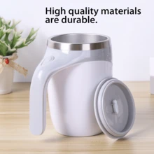 不锈钢电动咖啡杯，内置磁力搅拌器，便携式旅行杯，适用于咖啡/茶/热巧克力/牛奶，非常适合办公室/厨房/家庭使用，也适合圣诞节/万圣节/礼物 - 彩色 - 查看 9