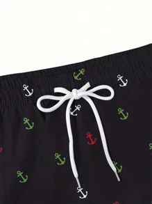 Pantalones cortos casuales de vacaciones para hombres, corte slim