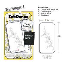 1 Kit "Minimalism Flowers" Revolutionary Technology Tattoos, Semi-Permanent Tattoos, Temporary Tattoos, Fake Tattoos, Water-Resistant, Authentic Tattoo Look, Plant-Based Tattoo, , Realistic, Flowers, C018