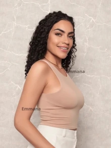 Kit 4 Cropped Women's Suplex Tank Top Basic Blouse Short Cropped T-Shirt Foreign Fashion - White\Brown\Beige\Blue - View 4