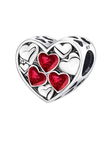 1 PC Heart To Heart Beads Pendant Beads Pendant Ball Suitable For Bracelets DIY Women's Jewelry
