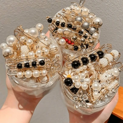 13pcs/Set Clothing Brooch Accessories, Waist Clip Fasteners To Adjust Clothing Tightness, Anti-Slip Pants Waist Clips