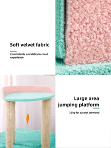 1pc Large Cat Scratching Post With Sisal Rope, Cat Climbing Tree, Cat Furniture