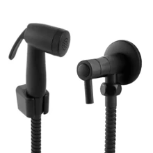 Ducha Higienica Luxo Metal Preta Acionamento 1/4 Volta Com Gatilho - Preto - Visão 7