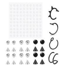 AVYRING Fake Nose Stud Fake Nose Ring Stud Fake Nose Piercing Fake Eyebrow Ring Stick On Fake Lip Piercing For Women Fake Earring Stud