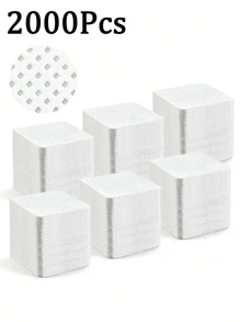 2000/1000/200pcs Nail Wipes - Professional Lint-Free Nail Polish Remover Pads, UV Gel Cleansing Tissues, Unscented Manicure Prep And Finish Nail Art Cleaning Tool(White)