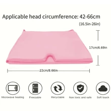 Gorro para aliviar la migraña, gorro con gorro refrigerante para dolores de cabeza, máscara con compresa fría de gel para la cara, producto de envoltura de cabeza refrescante para tensión, estrés y resaca