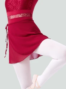 芭蕾舞裹裙，体操考试舞蹈蓬蓬裙，连体紧身衣裙，教师裙，多功能休闲裙（可遮盖短裤），防走光裙，女士舞蹈、跑步、健身运动裙 - 彩色 - 查看 17