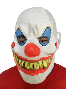 1 Piece Of Terrifying Clown Mask Carnival Party Role-Playing Cosplay Props, Dress-Up And Accessories Suitable For All Kinds Of Festivals, Wild And Hilarious Nightmare Headgear