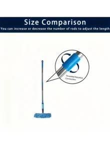 二合一高层窗户清洁套装，含 10 根延长杆，适用于高层玻璃擦拭和刮擦，可重复使用超细纤维垫，无需电源，可机洗，是理想的母亲节礼物