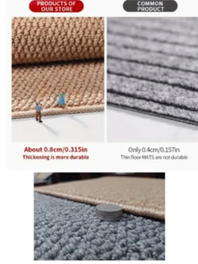 Polyester Doormat With Pineapple Loop Design - Machine Washable, Textured Surface For Added Grip, Perfect For Entryway Or Patio, 1pc, Shoe Storage Mat | Modern Decor Mat | Floor Mat - Brown - View 8