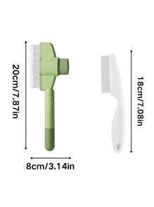 2pcs Extra Large Size Pet Flea Comb, Grooming Brush Suitable For Dogs, Cats, Rabbits And Other Long/Short Hair Pets, Detangling, Shedding & Skin Massage