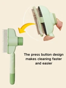 2pcs Extra Large Size Pet Flea Comb, Grooming Brush Suitable For Dogs, Cats, Rabbits And Other Long/Short Hair Pets, Detangling, Shedding & Skin Massage