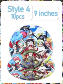ONE PIECE 1 ensemble de décorations jetables pour fête d'anniversaire en papier : assiettes, mouchoirs, gobelets, nappes