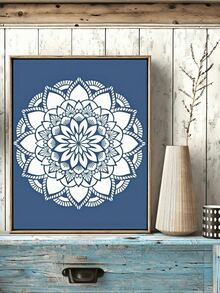 12-Inch Reusable Plastic Mandala Floral Design Template, For DIY Home Decor, Walls, Tiles, Furniture, Canvas, Flooring - Mandala - View 6