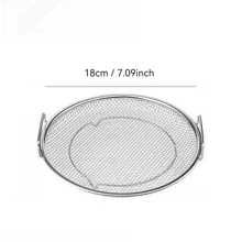 Juego de cesta de sartén de acero inoxidable con bandeja antigoteo - Colador antiadherente y fácil de limpiar, usado para hornear, freír alimentos y verduras, accesorios de cocina, un regalo imprescindible para chefs en el hogar, almacenamiento ahorrador de espacio para organizadores de cocina, idea de regalo de cocina navideña