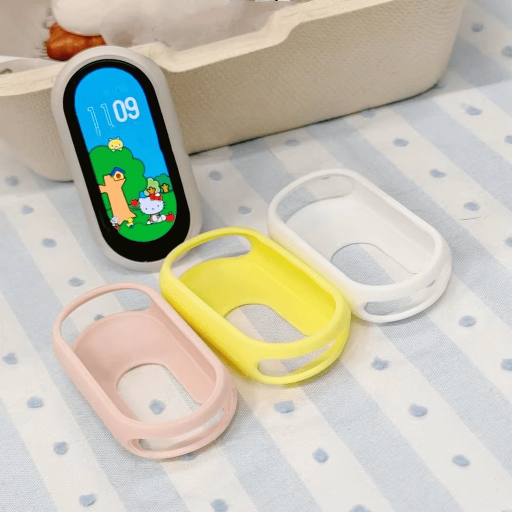 Carcasa de silicona suave compatible con Xiao Mi Mi Band 9/8 para mujer/hombre, protector de silicona suave resistente a caídas y arañazos, impermeable, con accesorios para Mi Band 9/8 NFC y smartwatch, regalo ideal para amigos