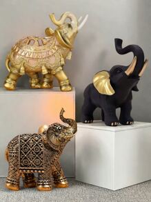 1pc Elephant Home Office Desktop Decorative OrnamentFor Living Room Foyer Best Gifts Birthday Graduation