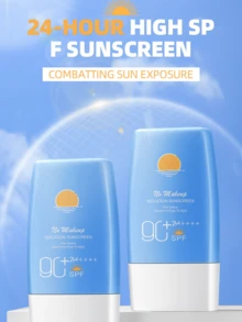 1/2/3支装 SPF 90/50 防晒霜，有效阻隔紫外线，清爽不油腻，提供户外防护和保湿，适合所有肤质，尤其适合夏季和海滩使用。 - 彩色 - 查看 2