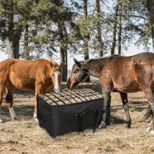 1pc Foldable Polyester Hay Bag, Portable Carrier Bag For Livestock Feed, Horse Feed Bag