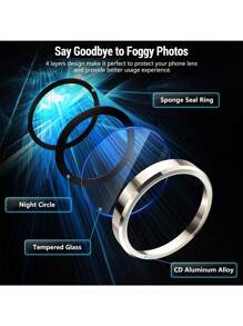 Yezodawee Camera Lens Protector Compatible With IPhone 17 Pro Max 17 Pro 17 Air 17, 16 Pro Max Ultra-Tough HD Individual Lens Protectors, Scratch Resistant, Ultra-Thin Tempered Glass Anti-Scratch Lens Cover 9H Tempered Glass Metal Camera Screen Protector Shockproof Camera Cover Ring -3 Pcs Titanium Grey