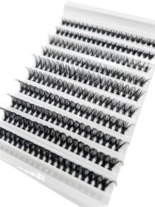 10 Rows 200pcs D Curl Cluster Lashes Self-Grafted 8-16MM Eyelashes Segmented Eyelashes Extensions At Home