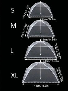 Large Pop-Up White Mesh Food Cover Tent - Foldable & Washable, Ideal For Outdoor Picnics, BBQs & Parties, Protects From Insects, Perfect For Breakfast Spread, Party Food Cover|Transparent Mesh Design|Portable Food Shelter, Picnic Supplies - Multicolor - View 13