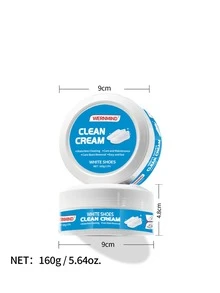 1 件小白鞋清洁膏（5.64 盎司）鞋油强力去污家用黄变白清洁膏适用于帆布鞋、运动鞋、休闲鞋等，强力清洁增白鞋子