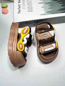 婴儿夏季凉鞋2025款0-12个月宝宝凉鞋防滑婴儿鞋适合幼儿 - 棕色 - 查看 2