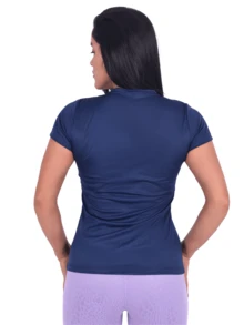 Women Sports Tees & Tanks - Blue and White - View 8