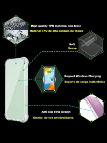 Transparent Four-Corner Anti-Drop Case, Suitable For Realme Series, Realme Phone Transparent Four-Corner Anti-Drop Case. Phone Case, Phone Protective Cover, Phone Shell, Phone Cover, Anti-Drop Phone Case, Transparent Phone Case, Minimalist Phone Case, Solid Color Phone Case, Transparent Phone Case, TPU Anti-Drop Phone Case (Military-Grade Anti-Drop)