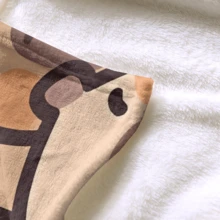 [CozyCuddle 水豚印花盖毯] 1 件 CozyCuddle 超柔软卡通水豚印花法兰绒毯 - 现代风格，四季针织涤纶盖毯，适合成人、家庭、生日、情侣 - 多功能床、沙发、卧室装饰礼物 - 彩色 - 查看 5