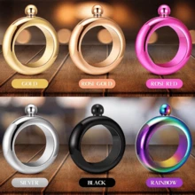 1 pulsera con botella de vino oculta portátil de 3.5 Oz/100ml de acero inoxidable, regalo para boda, dama de honor, cumpleaños, despedida de soltera, fiesta de San Patricio, joyería de muñeca para damas, equipo de bar para camping - Multicolor - Ver 6