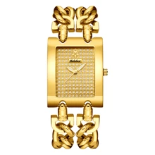 YaLaLuSi YaLaLuSi Brand 1 Piece Hot New Skeleton Chain Ladies Quartz Watch Luxury Rhinestone Decoration Luminous Hands Night Reading Advanced Texture Bright Colour Case Temperament Elegant Breathable Comfortable Wristband Suitable For Work Daily Business School Holiday Party Wear With Strap Adjuster Original Lady Gift For Family Friends Sister Best Friend Holiday Gift Birthday Gift