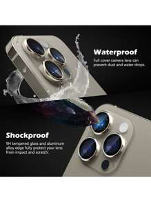 Yezodawee Camera Lens Protector Compatible With IPhone 17 Pro Max 17 Pro 17 Air 17, 16 Pro Max Ultra-Tough HD Individual Lens Protectors, Scratch Resistant, Ultra-Thin Tempered Glass Anti-Scratch Lens Cover 9H Tempered Glass Metal Camera Screen Protector Shockproof Camera Cover Ring -3 Pcs Titanium Grey