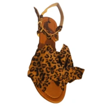 Sandalia Samar Moño Animal print con pulsera  Animal    casual    Tela no tejida    Animal    Sandalias  Vacaciones    primavera - Marrón - Ver 9