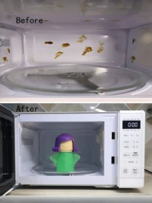 1pc Angry Mama Microwave Cleaner, Angry Mama Microwave Cleaner, Just Add Vinegar & Water To Reduce Cleaning Time By Half - Multicolor - View 6