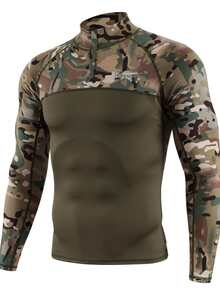 ESDY 户外速干长袖运动迷彩长袖夏季骑行服透气吸湿排汗T恤春夏 - 彩色 - 查看 6