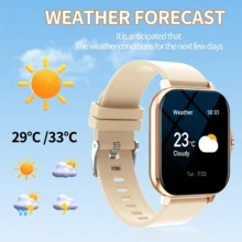 Smart Watch Smartband 1.83 Inch Full Screen Touch Call Notification And Rejection Sports Date Alarm Message Reminder Sedentary Reminder Multi-Function Square Dial Smart Bracelet For Android/Ios - Pink - View 3