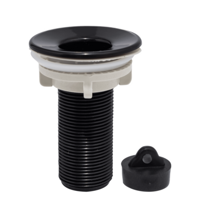 Valvula de Lavatório e Tanque PVC  Preta 7/8''