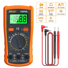 1pc Automatic Professional Digital Multimeter, Manual Range , Voltage Tester Ammeter Voltmeter , Measures Voltage, Current, Resistance, Tests HFE, Continuity