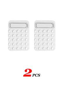 2/1 件硅胶吸盘手机壳支架双面，手机支架粘性手机握把，具有更高吸力，适用于手机，免提手机配件支架，用于自拍和视频，透明，手机握把和 Android 手机握把，适用于浴室和厨房 - 方形帶支架 - 查看 15